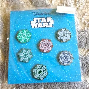 Disney parks Star Wars snowflake pin set